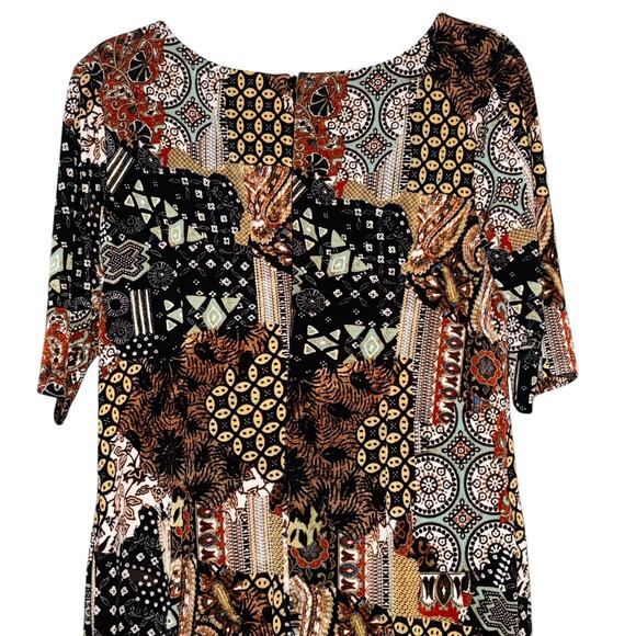 Roz & Ali Career Dress 12 Lined Geometric Print Rear Zip Entry Contemporary - Picture 11 of 14